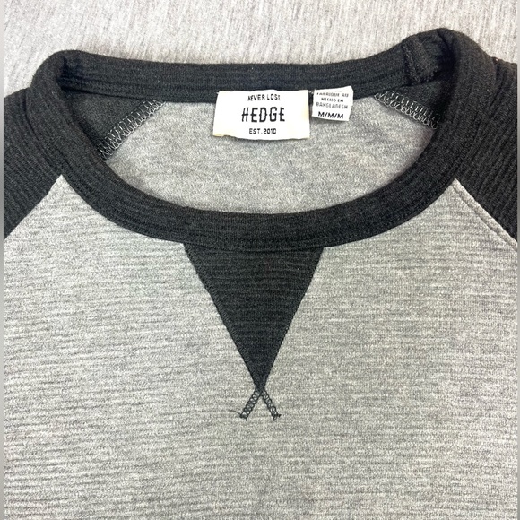 Ribbed Two-Tone Grey Sweater, Medium Hedge Brand - Picture 2 of 5